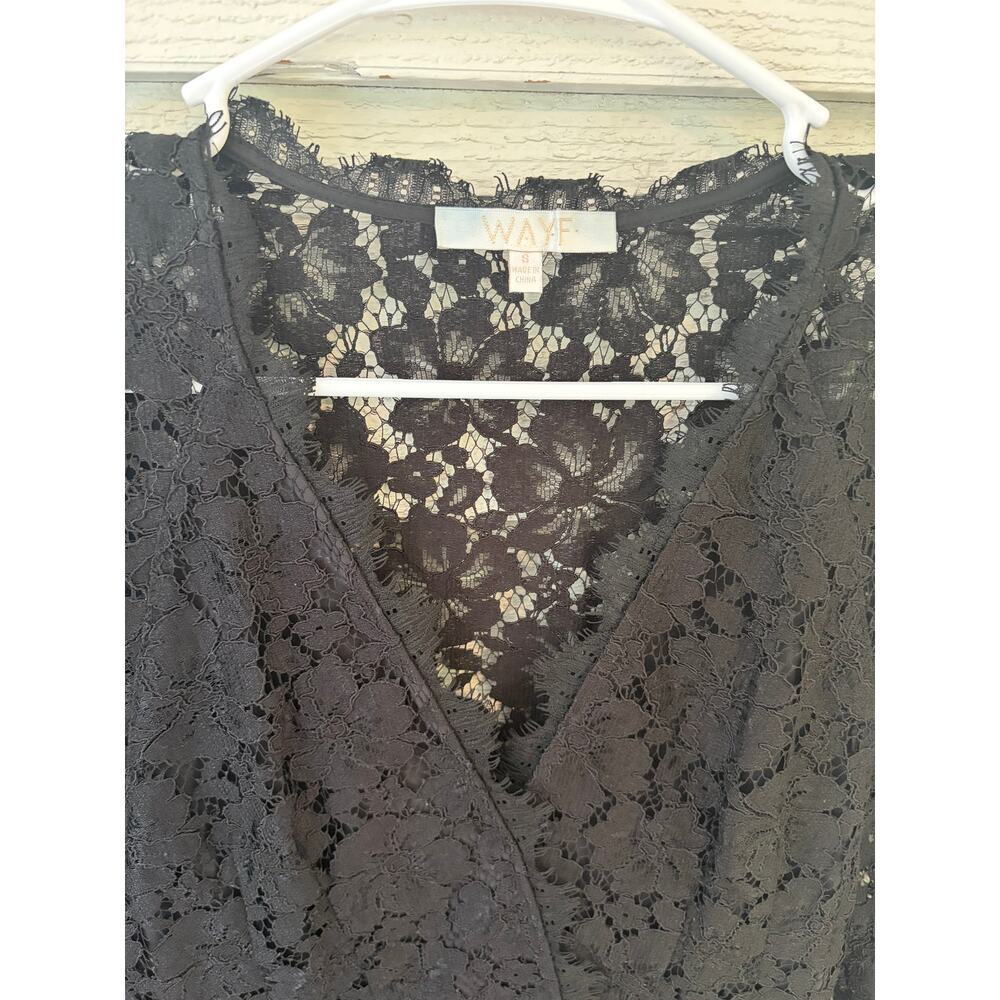 WAYF Black Lace Bodycon Dress – Size 8 - Picture 7 of 8